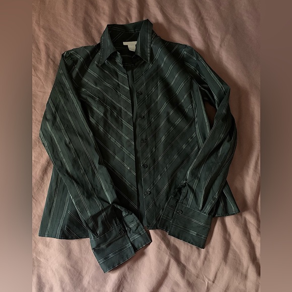 Worthington Tops - Striped black button up shirt